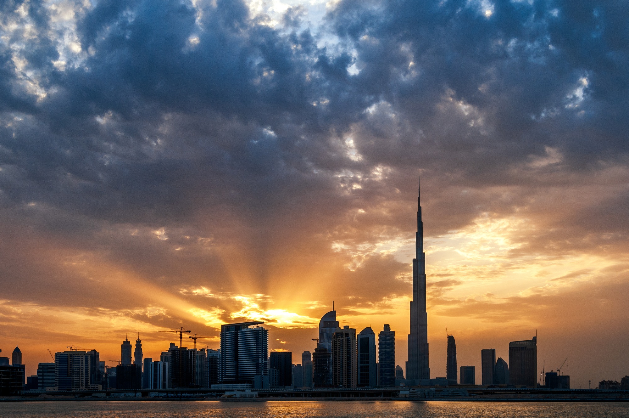 Beautiful dubai downtown skyline. Dubai, United Arab Emirates