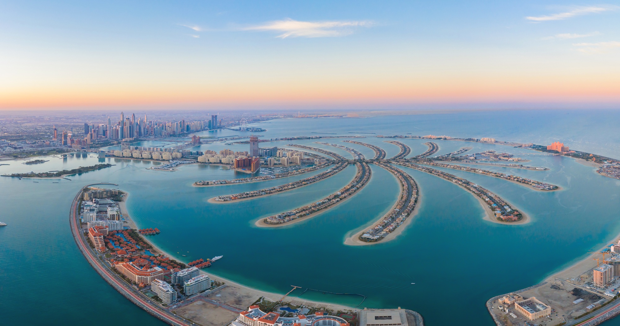 Dubai Downtown skyline, United Arab Emirates or UAE. Urban city.